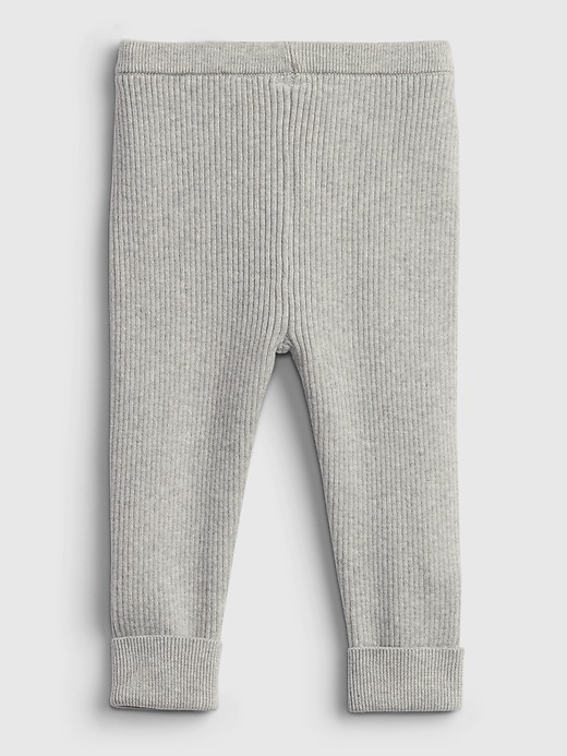 Baby Ribbed-Knit Sweater Leggings