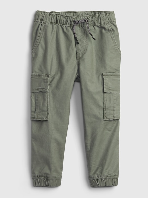 1 of 8 showing, with the color mesculen green of product Toddler Cargo Joggers