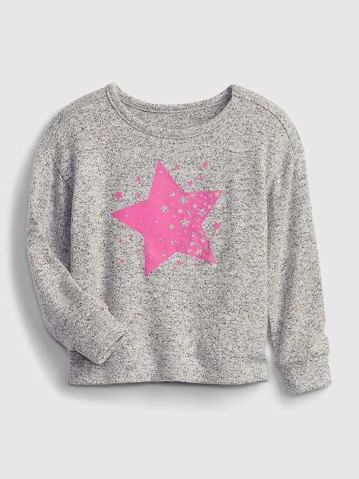1 of 8 showing, with the color grey heather of product Toddler Softspun Graphic T-Shirt