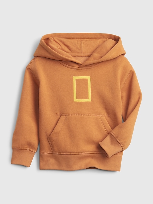 1 of 8 showing, with the color adobe brown of product babyGap &#124 National Geographic Graphic Hoodie