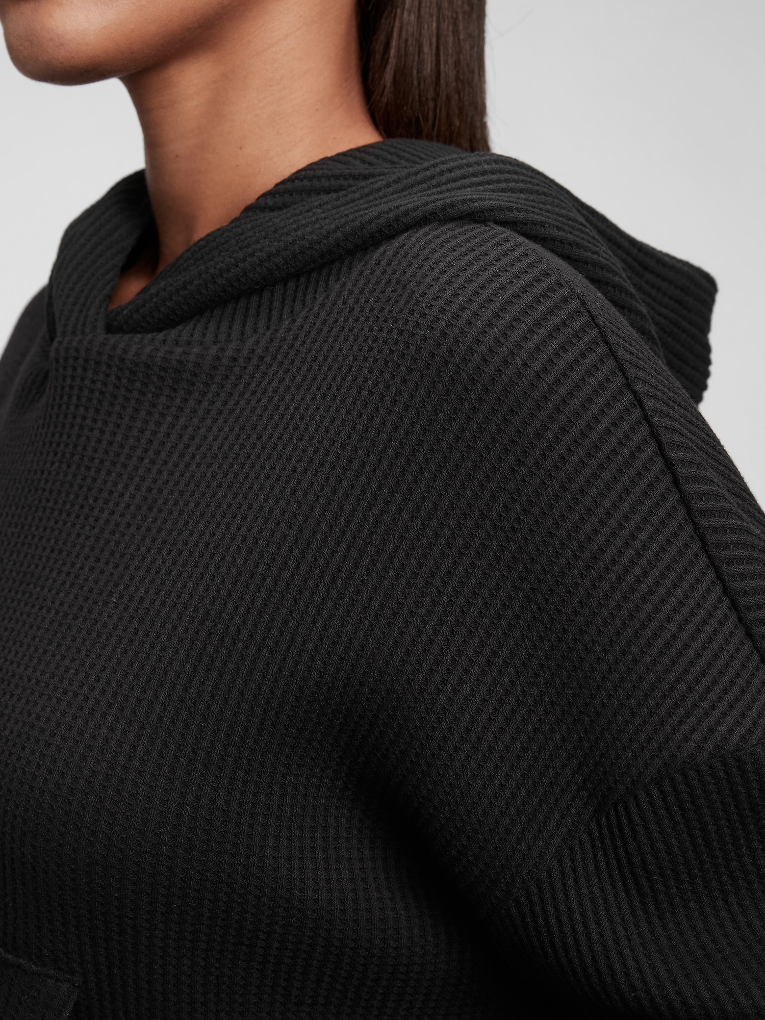 Waffle Knit Hoodie Gap