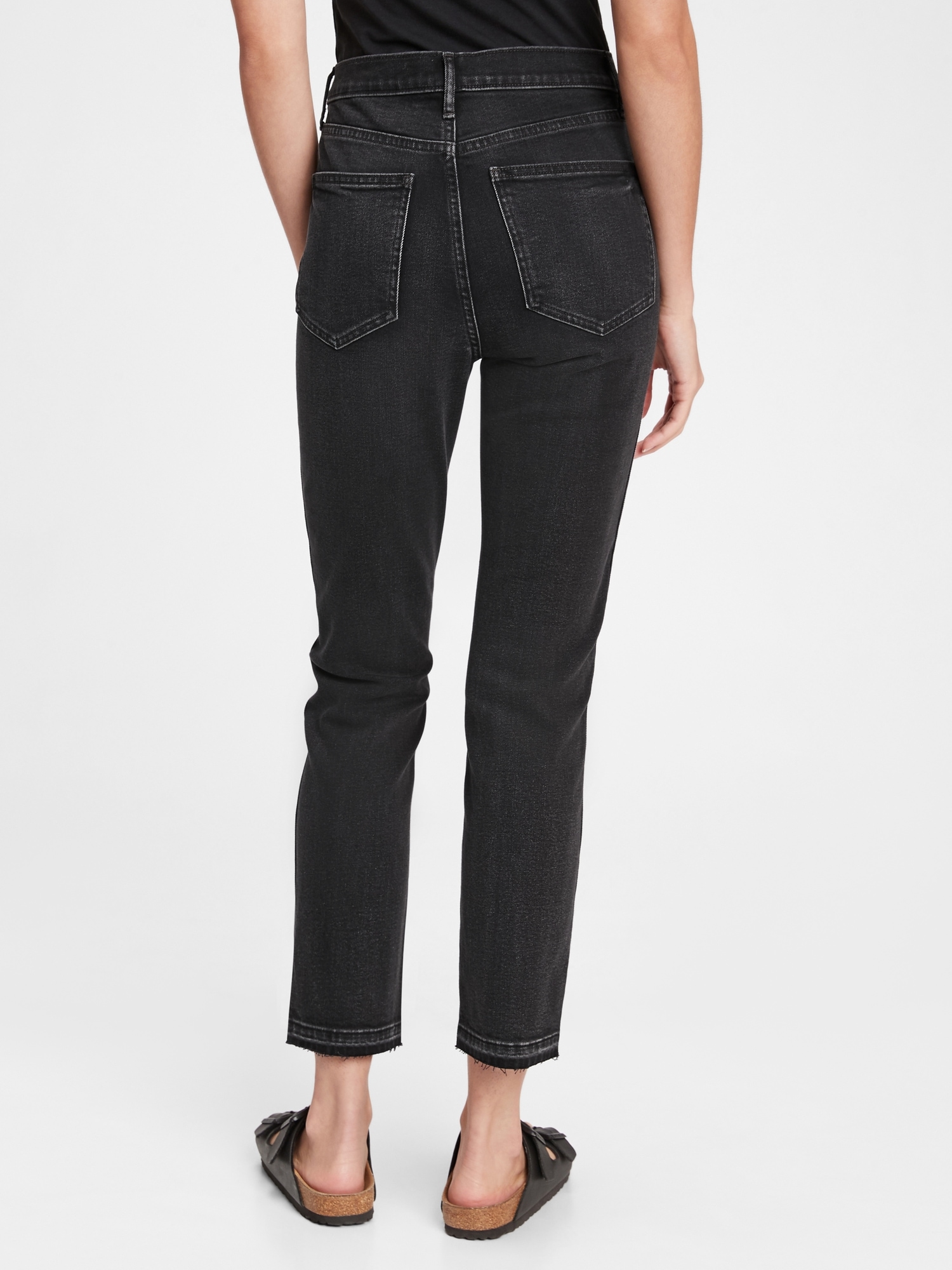 high rise cigarette jeans gap