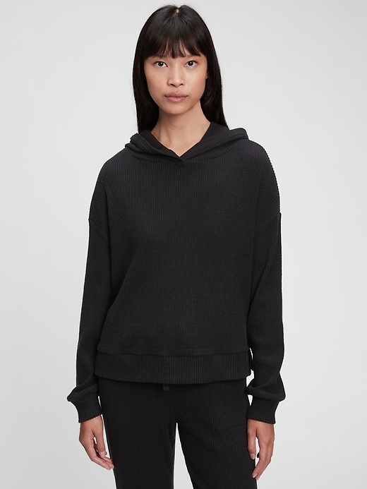 View large product image 1 of 1. Cozy Ribbed Hoodie