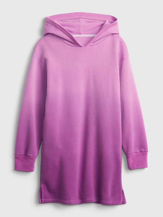 1 of 8 showing, with the color purple ombre of product Kids Graphic Hoodie Dress