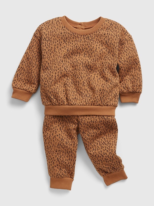 Image number 3 showing, Baby Leopard Print Outfit Set