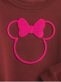View large product image 3 of 3. babyGap &#124 Disney Minnie Mouse Raw Edge Crewneck Sweatshirt