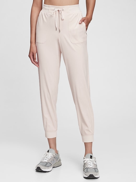 1 of 8 showing, with the color oyster beige of product GapFit Hike Joggers