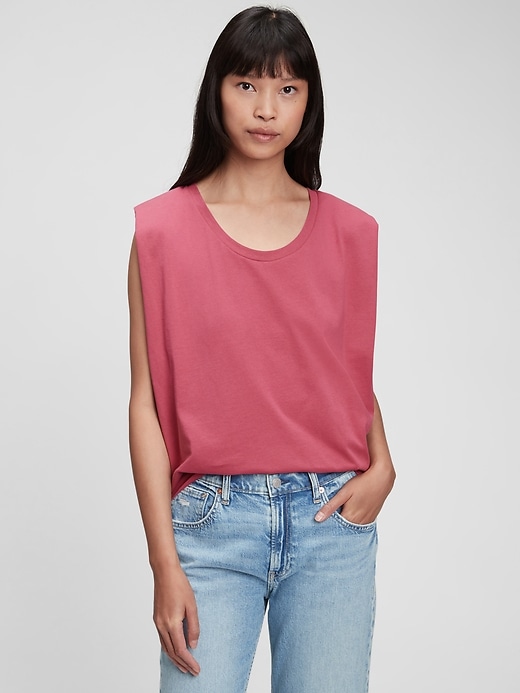 1 of 8 showing, with the color raspberry pink glaze of product Muscle T-Shirt
