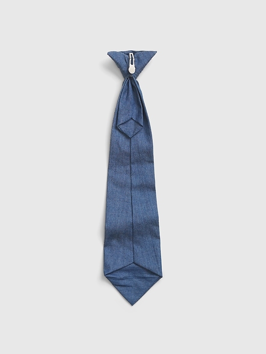 2 of 8 showing, with the color chambray of product Kids Chambray Clip-On Tie