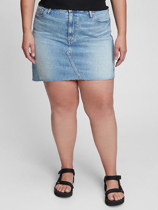 Image number 7 showing, Denim Mini Skirt with Washwell
