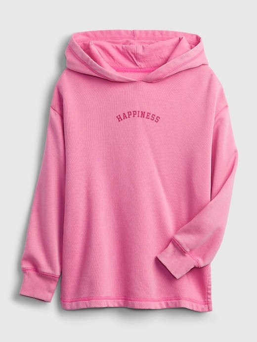 1 of 8 showing, with the color happy pink of product Kids Oversized Hoodie