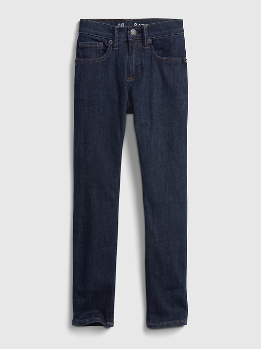 1 of 8 showing, with the color indigo rinse of product Kids Skinny Jeans with Washwell™