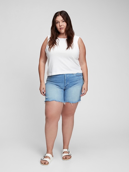 Image number 6 showing, High Rise Cheeky Midi Shorts
