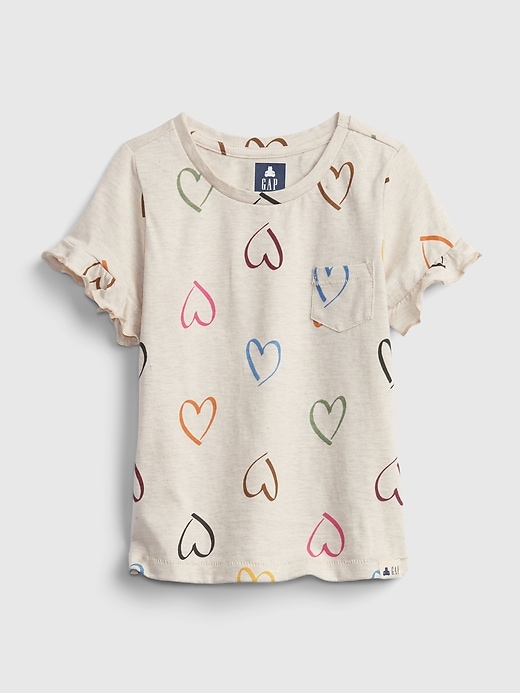 1 of 8 showing, with the color oatmeal beige of product Toddler Organic Cotton Mix and Match T-Shirt