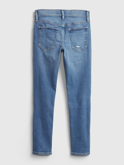 Image number 3 showing, Kids Soft Wear Destructed Slim Jeans with Washwell ™