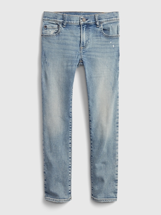 Image number 1 showing, Kids Soft Wear Distressed Slim Jeans with Washwell &#153