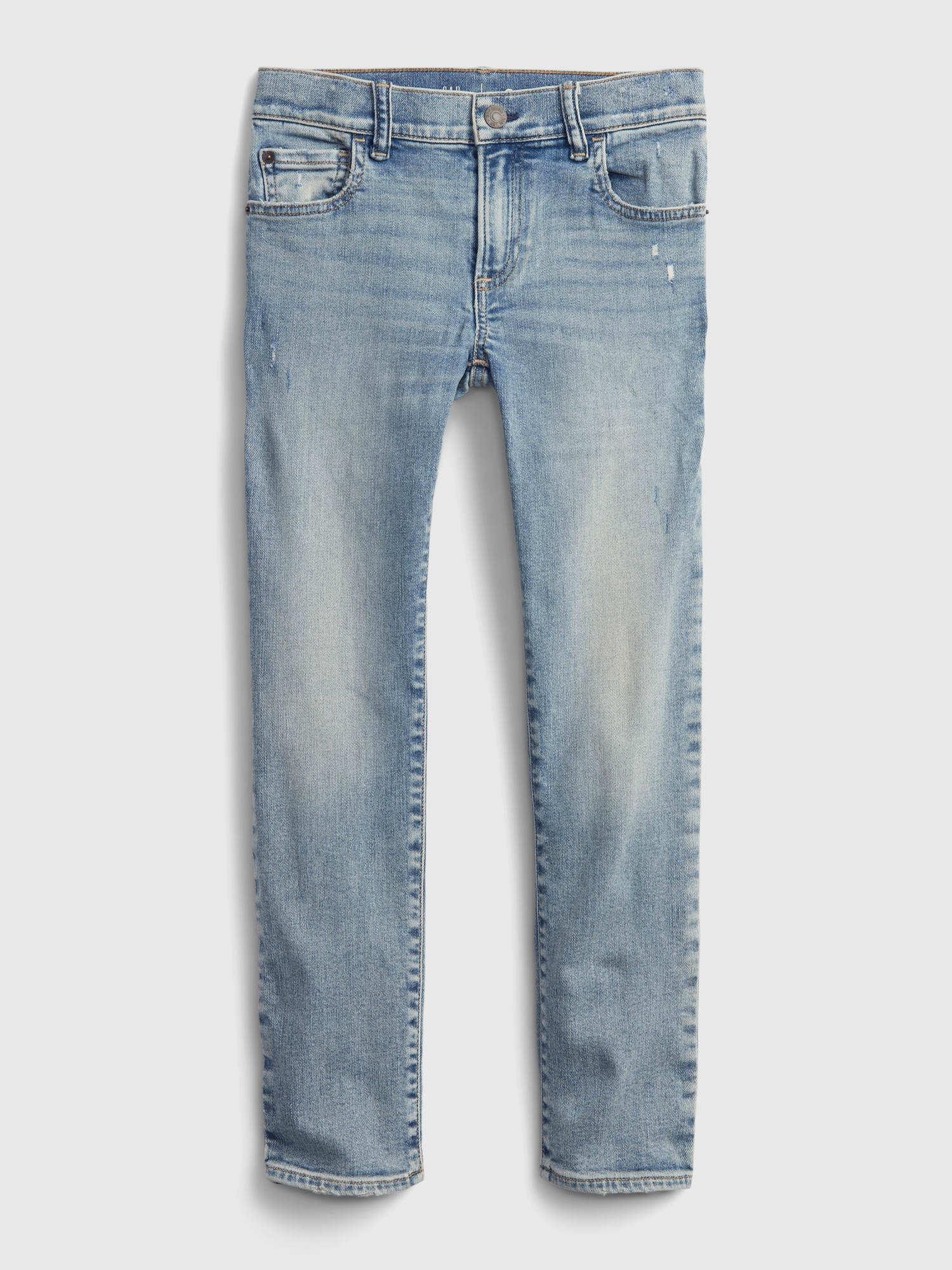 Kids Soft Wear Distressed Slim Jeans with Washwell ™