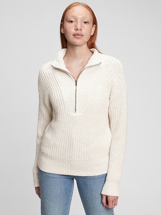 View large product image 1 of 1. Cozy Half-Zip Sweater