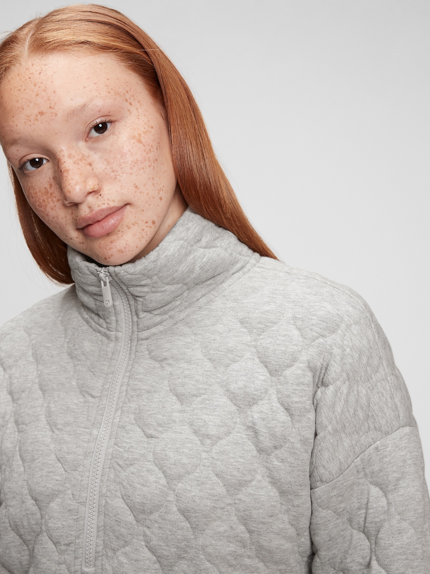 GapFit Jacquard HalfZip Jacket Gap