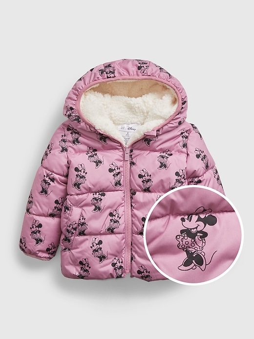 babyGap &#124 Disney Minnie Mouse Reversible Sherpa ColdControl Max Puffer Jacket