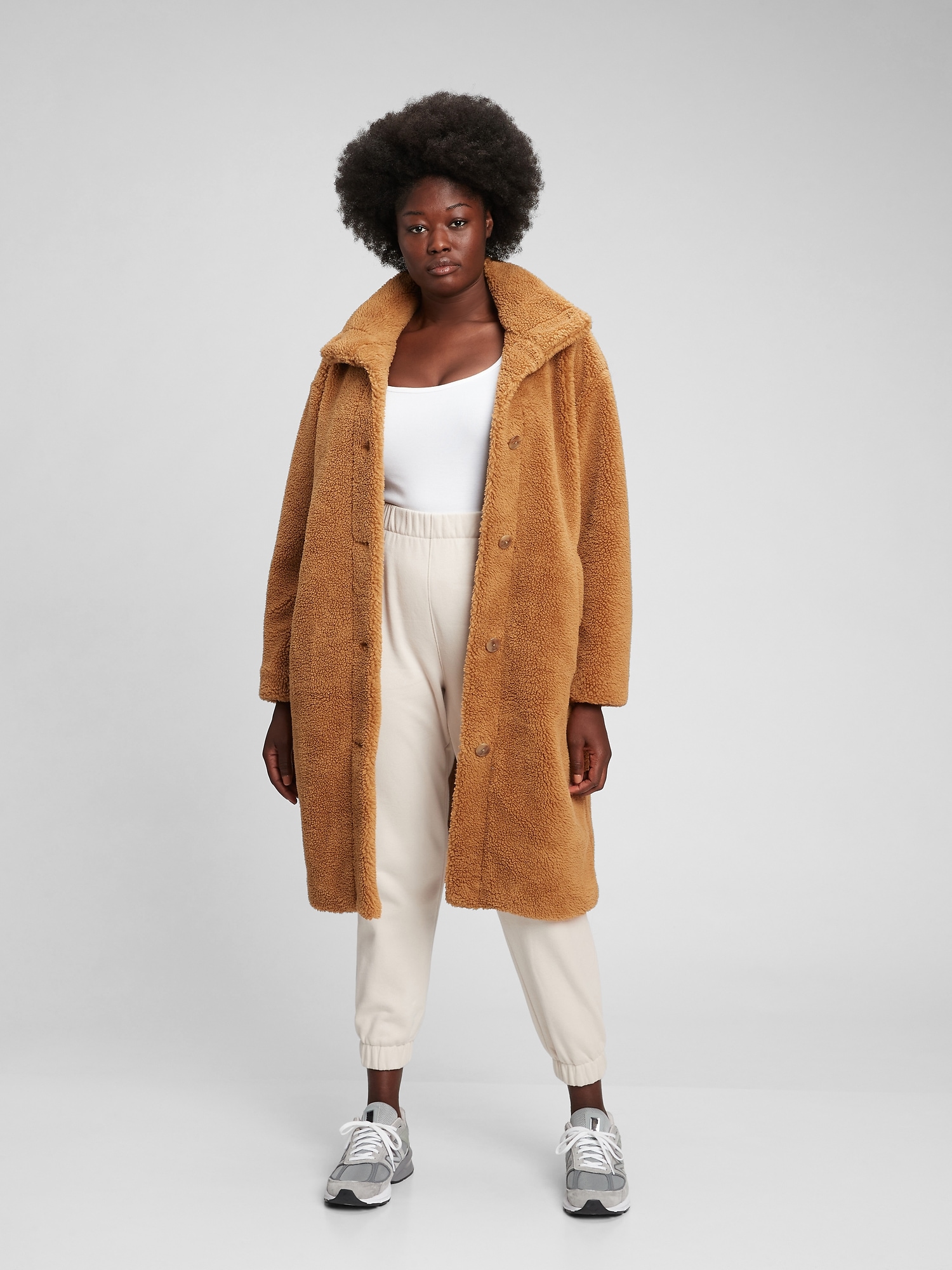 long teddy coat gap