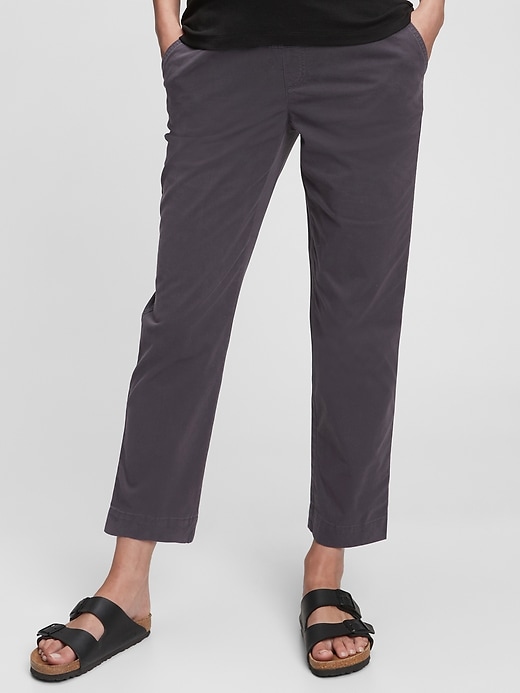 1 of 8 showing, with the color spring night of product Maternity Full Panel Khaki Straight