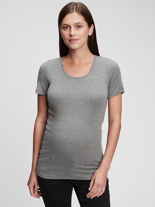 Image number 1 showing, Maternity Modern Crewneck T-Shirt