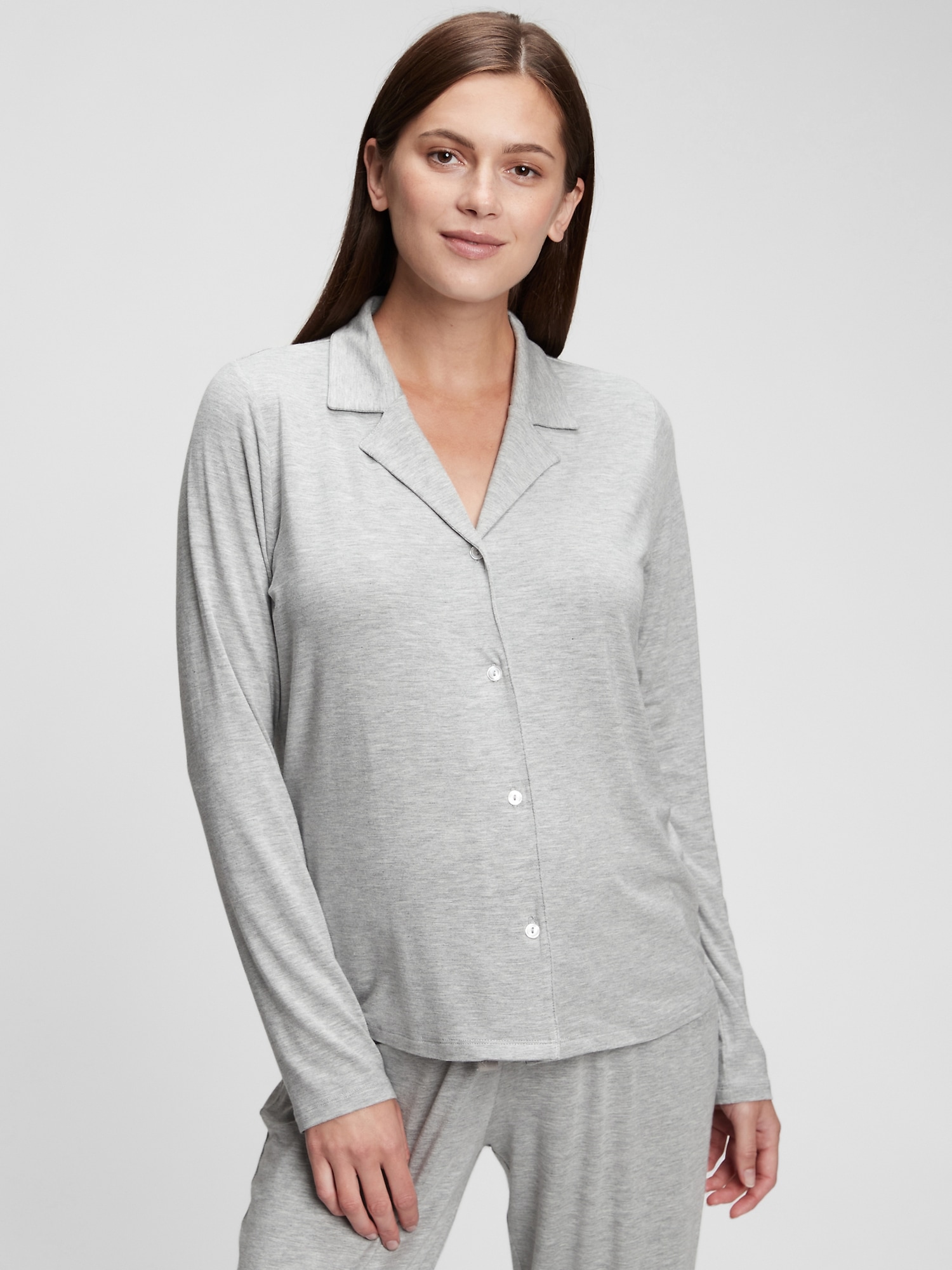 Gap Maternity Modal Pj Shirt In Grey