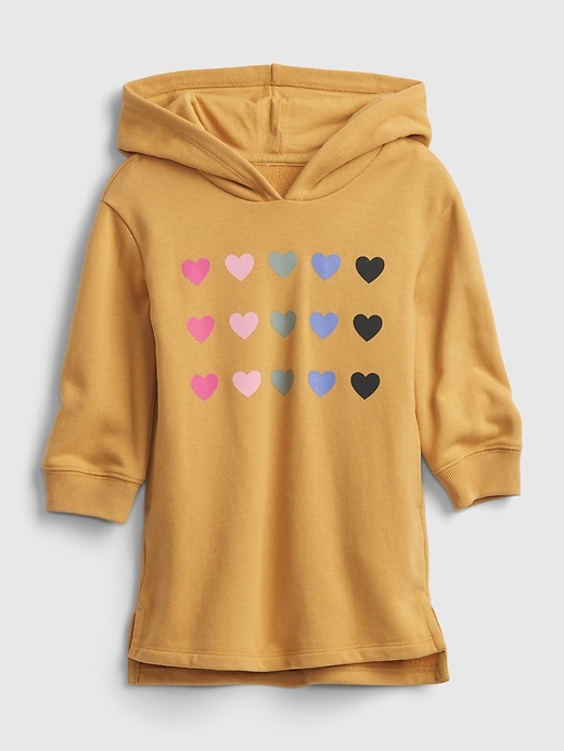 Image number 1 showing, Toddler Heart Graphic Hoodie Dress