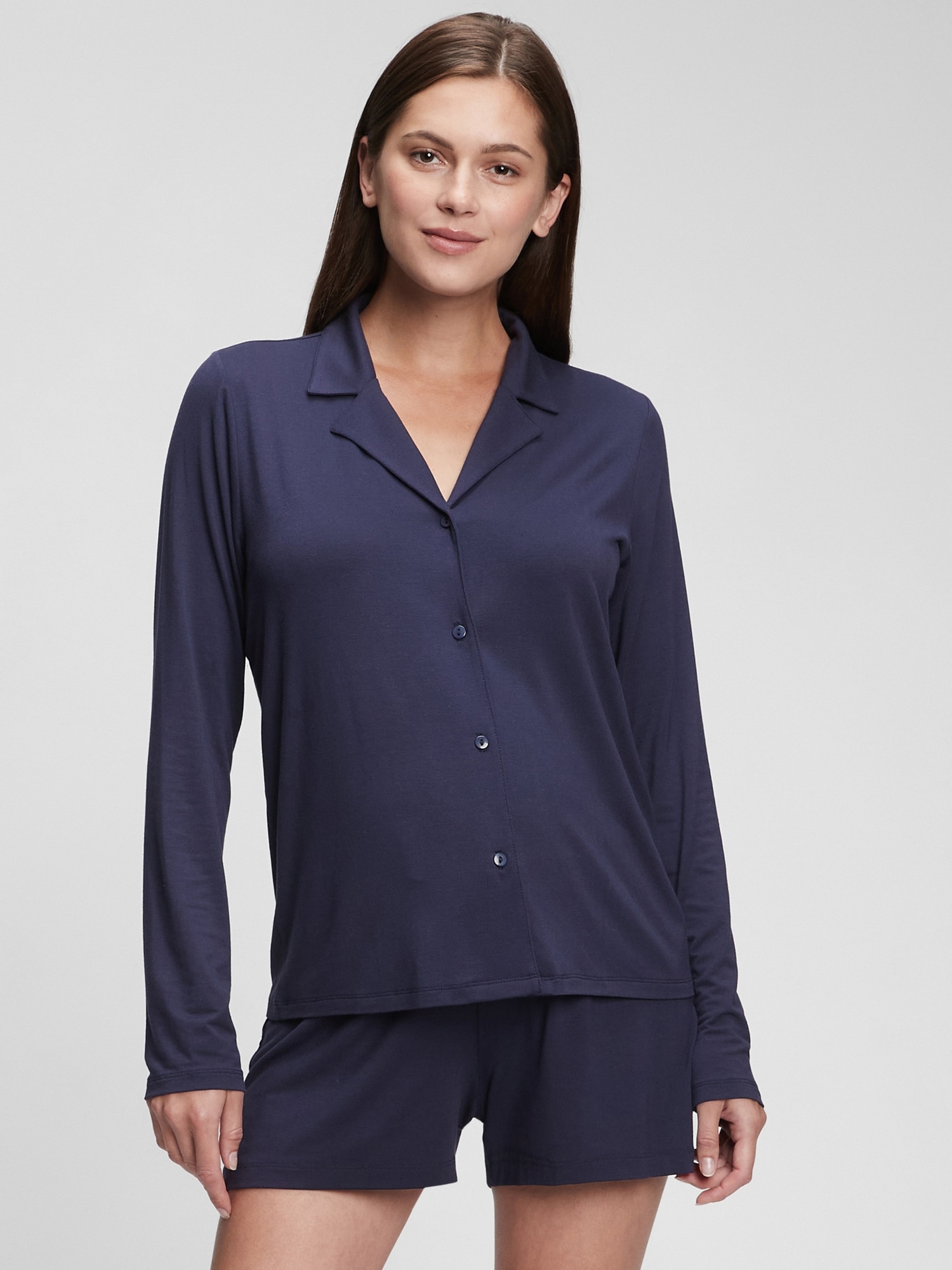 Gap Maternity Modal Pj Shirt In Dark Night