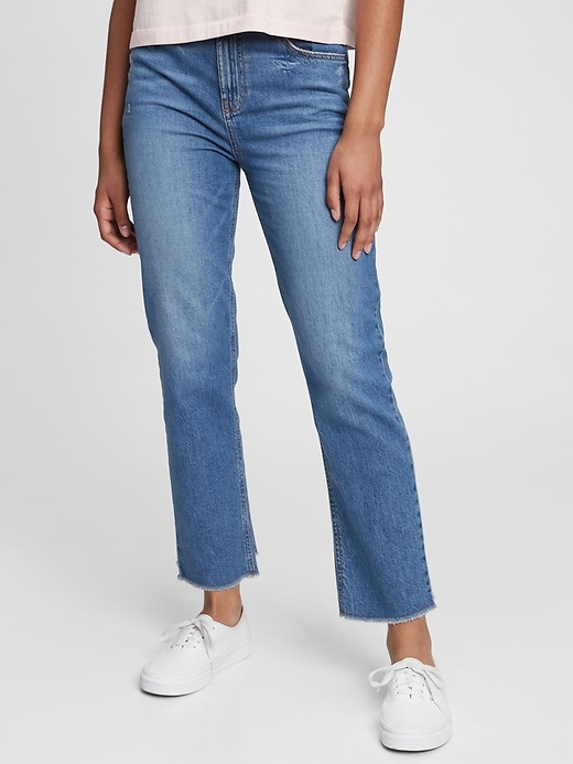 Teen High Rise Distressed Girlfriend Jeans with Washwell™ | Gap