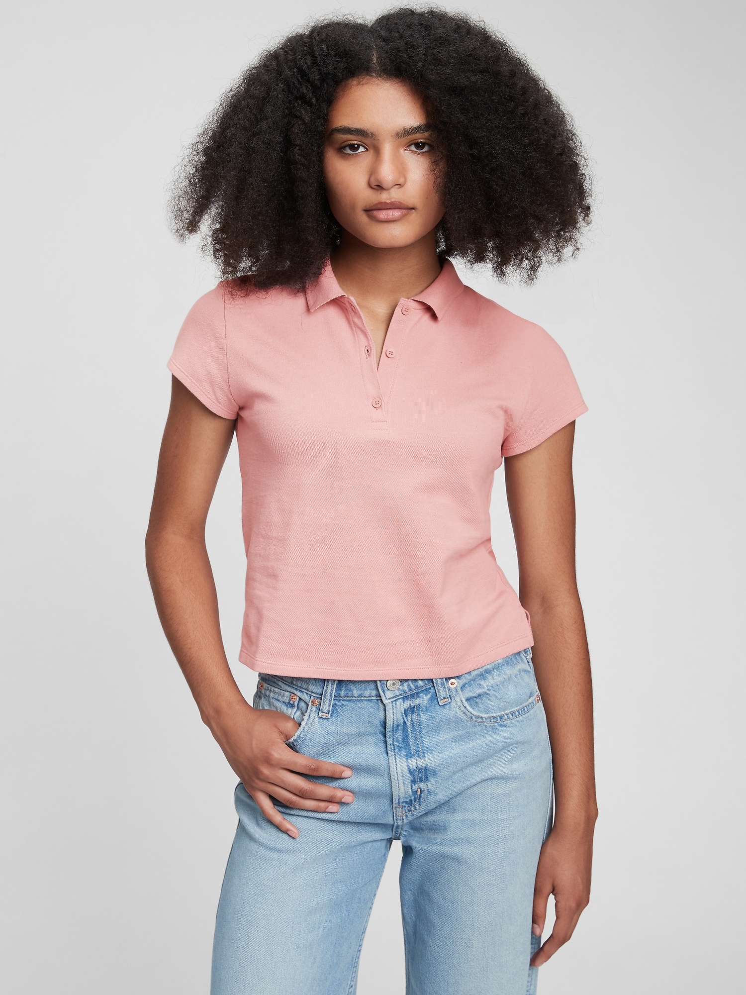 Teen 100% Organic Cotton Shrunken Polo Shirt | Gap
