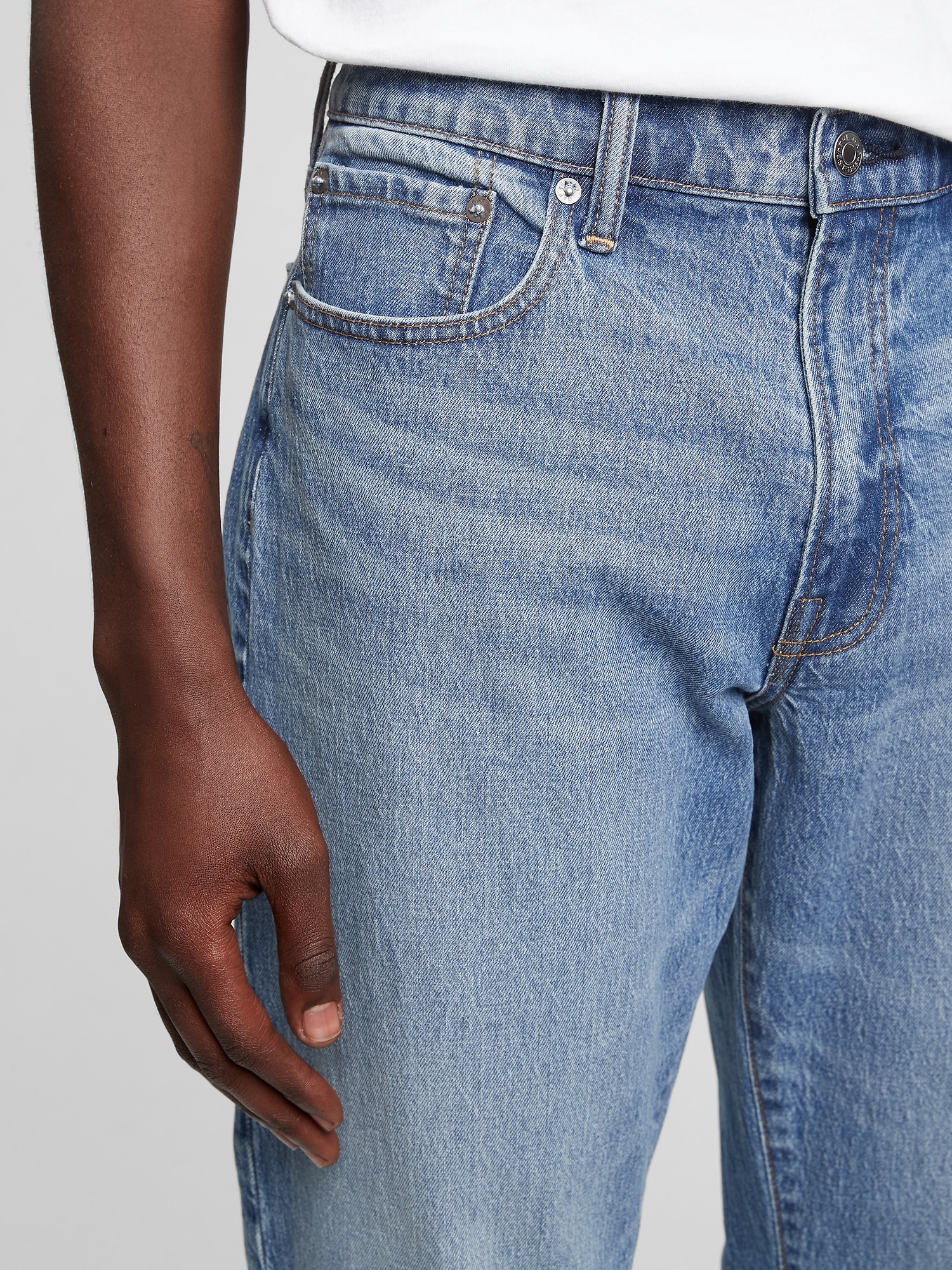 Gap Mens Everyday Slim Jeans GapFlex Stretch Denim Resin Rinse Size 34/34