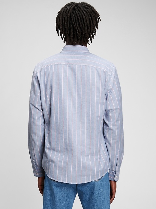 2 of 8 showing, with the color BLUE STRIPE of product Oxford Shirt in Standard Fit