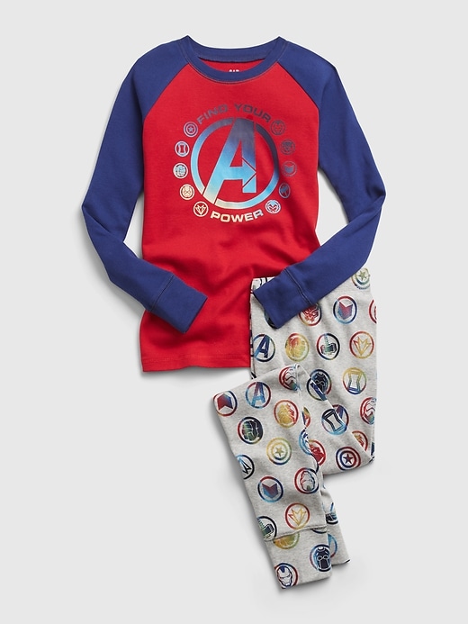 Image number 1 showing, GapKids &#124 Marvel Avengers 100% Organic Cotton Graphic PJ Set