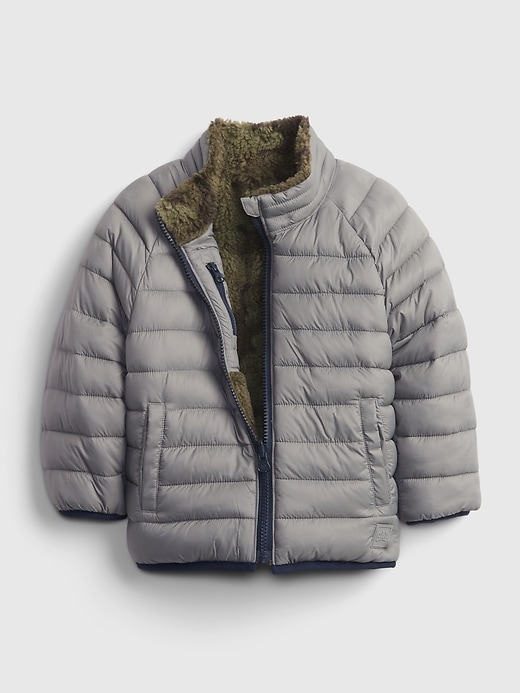 Image number 5 showing, Toddler Recycled Nylon Reversible Sherpa Jacket