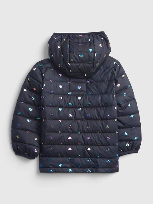 2 of 8 showing, with the color FOIL HEARTS of product Toddler 100% Recycled ColdControl Print Jacket