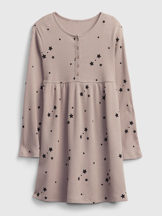 Kids Waffle Henley Dress | Gap