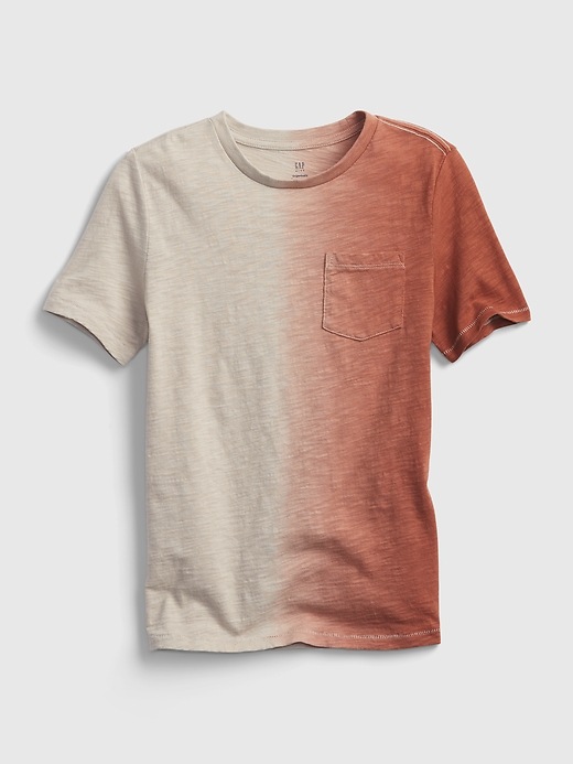 Image number 1 showing, Kids Organic Cotton Dip-Dye Pocket T-Shirt