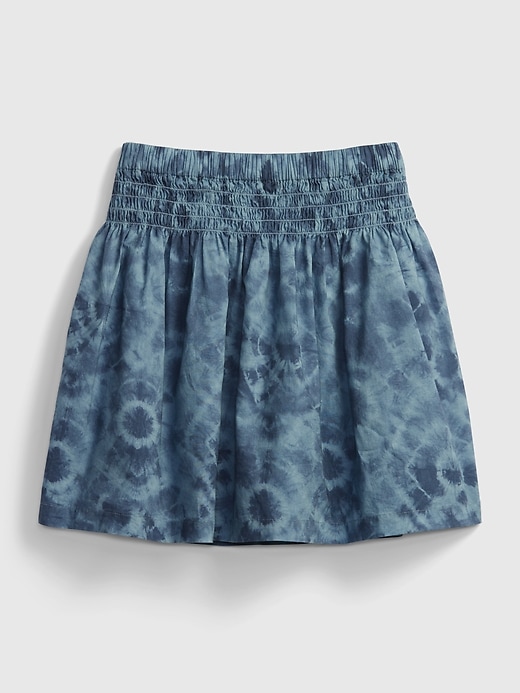 1 of 8 showing, with the color navy tie dye of product Kids Smocked Skirt