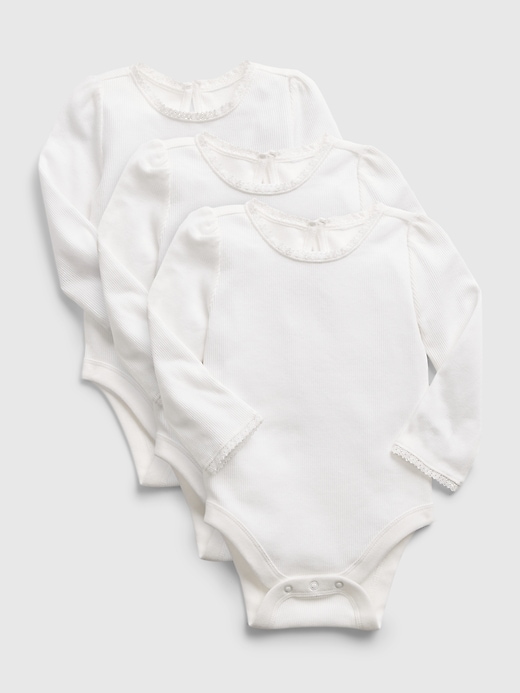 Image number 1 showing, Baby Lace Bodysuit (3-Pack)