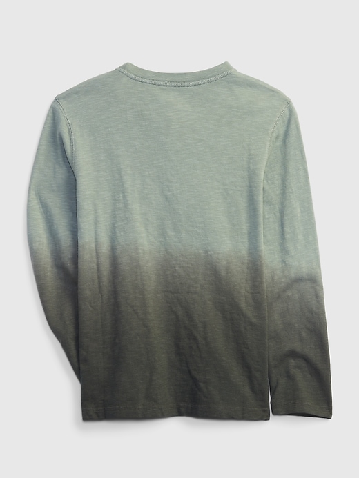 2 of 8 showing, with the color gasoline green of product Kids Henley T-Shirt