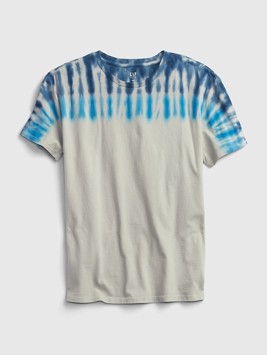 2 of 8 showing, with the color flannel taupe of product Teen 100% Organic Cotton Tie-Dye T-Shirt