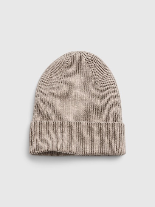 View large product image 1 of 1. Organic Cotton Ribbed Beanie