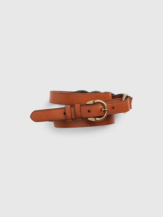 1 of 8 showing, with the color bright brown of product Half-Braid Belt