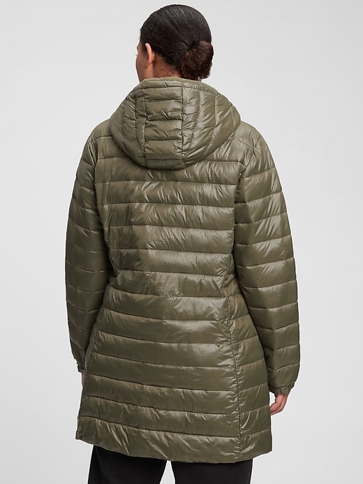 2 of 8 showing, with the color surplus green of product 100% Recycled Nylon Puffer Coat