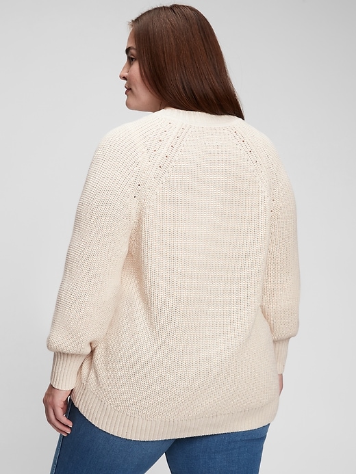 Image number 7 showing, Boyfriend Shaker-Stitch Cotton Cardigan