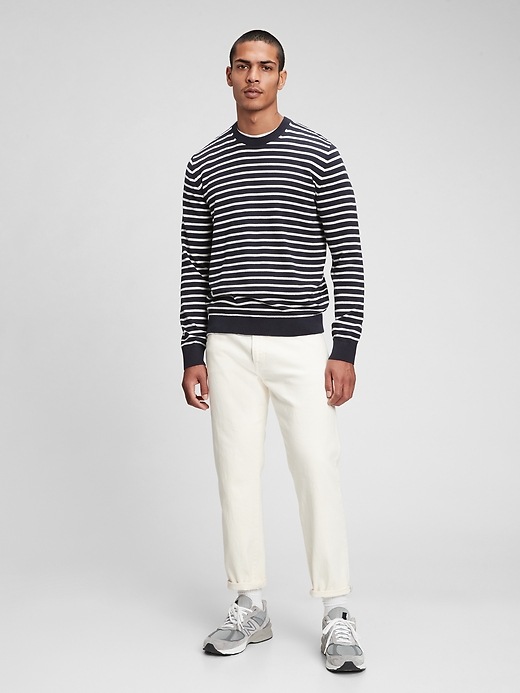 Image number 1 showing, Mainstay Striped Crewneck Sweater