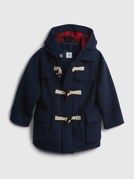 1 of 8 showing, with the color blue of product Toddler Wool Coat