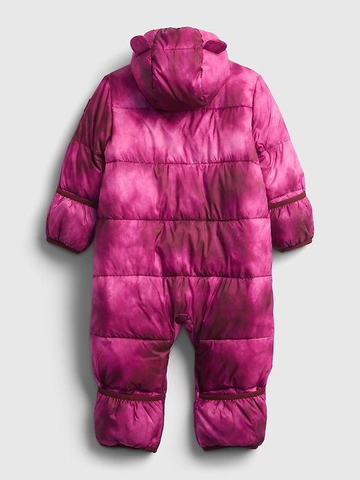 Image number 2 showing, Baby 100% Recycled Polyester Puffer One-Piece